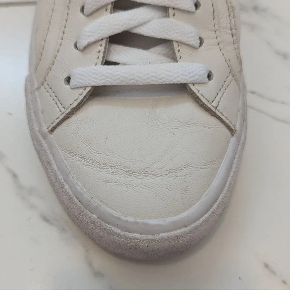 Madewell Off-White Sidewalk Low Top Leather Upper Sneakers Tennis Shoes Size 7.5